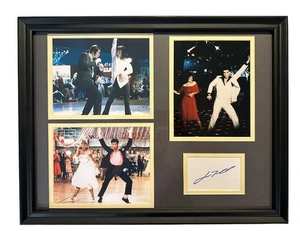 John Travolta Signed Card Framed w/ Pulp Fiction Grease Sat Night Fever (JSA) - Picture 1 of 12