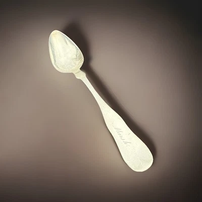 Cuchara de plata American Coin, N Harding & Co, Boston Mass, C1840 Foto 1 de 4