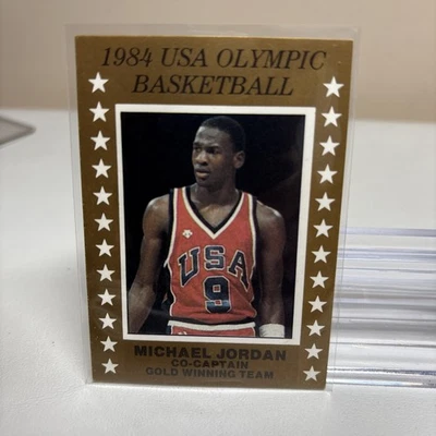 Michael Jordan 1984 Equipo EE. UU. Baloncesto Olímpico RC **RARO** Chicago Bulls Foto 1 de 2