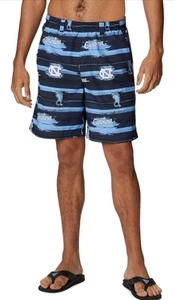 Columbia UNC North Carolina Backcast Omni-Shade Swim Shorts Men's Size 5XL New - Picture 1 of 5