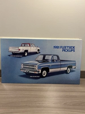 1981 Chevrolet Fleetside Pickups Dealer Poster 32” X 18” On Poster Board NOS - Image 1 of 4