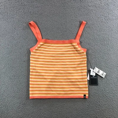 volcom tank top camisole womens XS orange stripes beach sun summer - Image 1 of 4