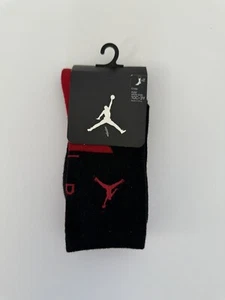 Nike Jordan Red/Black High Crew Top Socks Kid Size Medium 10C-3Y UJ0006-023 - Picture 1 of 3