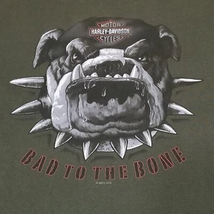 Harley Davidson Motorcycles Bad To The Bone Biloxi MS Pirate HD 2010 T Shirt L - Picture 1 of 12