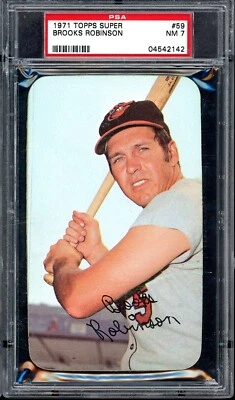 1971 Topps Super Baseball #59 Brooks Robinson PSA 7 - Image 1 of 2