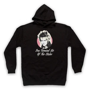 GOBLIN KING BOWIE UNOFFICIAL LABYRINTH REMIND ME BABE ADULTS UNISEX HOODIE - Picture 1 of 11