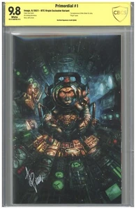 Primordial #1 CBCS 9.8 SS Signed Alan Quah BTC Virgin Variant Cover 2021 Image - Picture 1 of 2