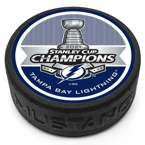 2021 Stanley Cup Champions Tampa Bay Lightning Textured 3D Souvenir Hockey Puck Cover
