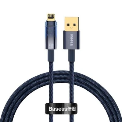 Baseus 2.4A Smart Auto Power-Off USB Fast Charging Cable For iPhone 14 13  12 11 - Image 1 of 4