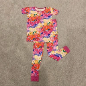 Little Sleepies Rainbow Blooms Two-Piece Pajama Set - Size 12/14 - Picture 1 of 7