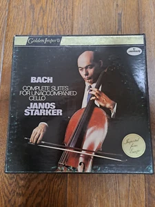 Janos Starker-Bach Complete Suites For Unaccompanied Cello. 3LP Box Mercury. NM - Picture 1 of 8