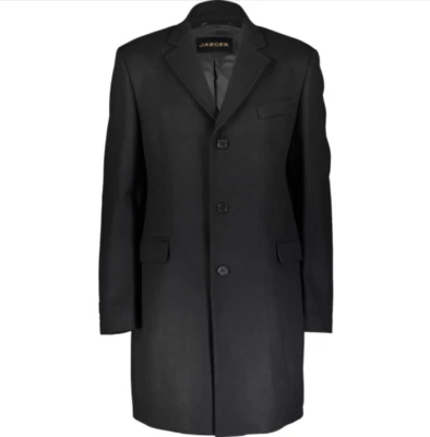 JAEGER Wool Blend Overcoat - Black - M - £299 - Image 1 of 4