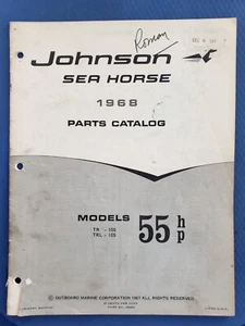 1968 Johnson Sea Horse Parts Catalog 55hp Models TR-TRL-10S Preliminary 2E - Picture 1 of 6
