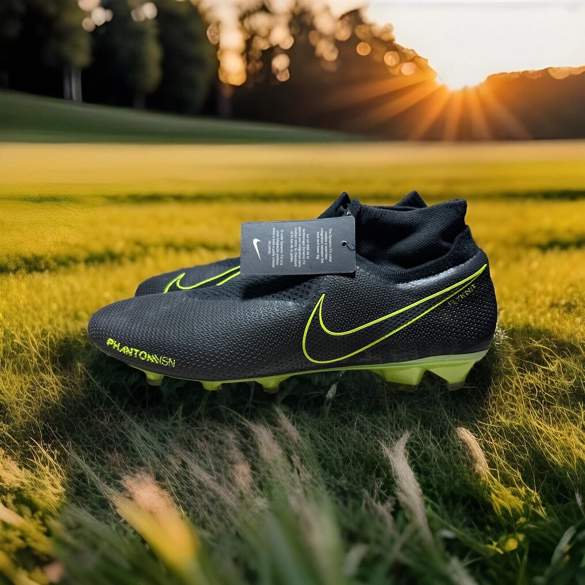 シューズ NIKE PhantomVision Elite DF FG 27cm Nike Phantom Vision Elite Df Fg Black-Metallic Vivid Gold Sz 12.5