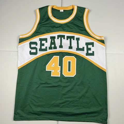 Seattle SuperSonics Sonics Throwback Jersey Shawn Kemp Stitched Green XL Cover