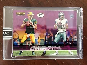 Panini Instant NFL 2016 Purple Playoffs Aaron Rodgers Dak Prescott 1/15/17 1/10 - Imagen 1 de 1