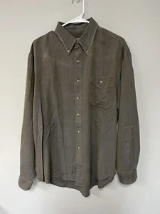 VTG The Territory Ahead Silk Wool Cotton Blend Button Down Shirt Mens L Read - Picture 1 of 21