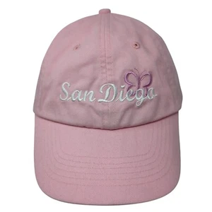 San Diego Youth Strapback Hat Pink OS Adjustable Embroidered Headshots KC Caps - Picture 1 of 9