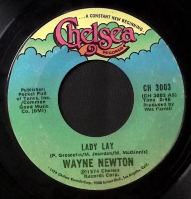 WAYNE NEWTON  LADY LAY/WALKIN' IN THE SUN  CHELSEA RECORDS  VINYL 45 49-71 Foto 1 de 3