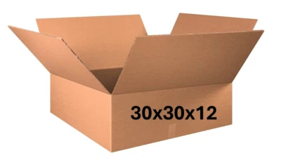 30" x 30" x 12"  CARDBOARD BOX - 200 lb -  SINGLE BOX - Image 1 of 4