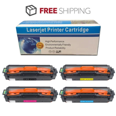 4-Pack Toner Set for Samsung CLT-K504S 504S C1860FW C1810W CLP-415NW CLX-4195FW - Изображение 1 из 2