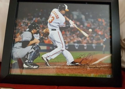 Baltimore orioles manny machado autographed framed 11x14 color photo.  coa - Image 1 of 4