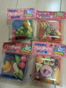 Heisei Retro Dream Company Eraser Variety Pack Cake Food Dessert Vintage 4 Set - Picture 1 of 7