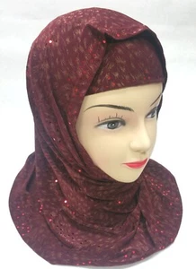 Kinder Kopftuch Kopfbedeckung Hijab Tuch islam Muslim Rot (44) - Picture 1 of 2