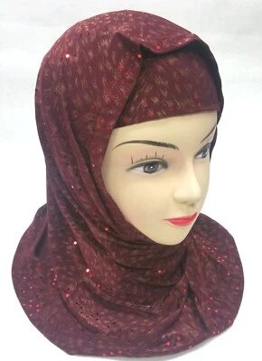 Kinder Kopftuch Kopfbedeckung Hijab Tuch islam Muslim Rot (44) - Bild 1 von 2