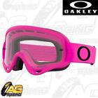 Oakley 2023 XS O Frame MX Goggles Kids Pink Clear Lens Motocross Enduro Quad ATV