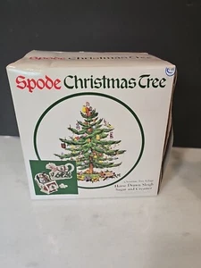 VTG Spode Christmas Tree Cafe Horse Drawn Sleigh Sugar Bowl & Cream Box READ - Picture 1 of 13