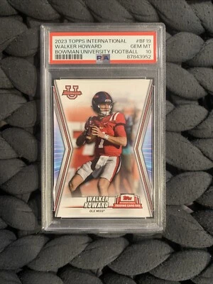 2023 Bowman U Topps International Walker Howard Ole Miss #NTCD-BF19 PSA 10 Pop 1 - Image 1 of 4