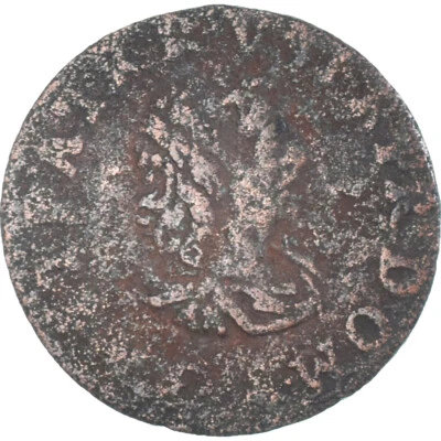 [#1174946] Coin, France, Gaston d'Orléans, Denier Tournois, 1649, VF, Cop, per - Image 1 of 2