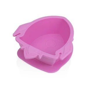 Nuby Sure Grip Pink Rocket Suction Bowl - 100% Silicone- Non-Slip Base -BPA Free - Picture 1 of 6