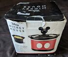 Mickey Mouse .65 Mini Crock Pot Red And Black  New Box Has Damage