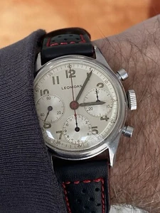 Vintage Leonidas - Rare Valjoux 72 Chronograph. Pre Heuer. - Picture 1 of 13