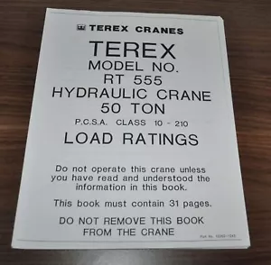 Terex RT 555 brochure specifiche camion gru RISTAMPA - Foto 1 di 7