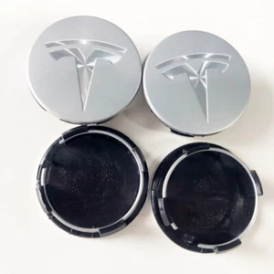 Für Tesla Radnabendeckel Felgendeckel Radkappe Nabendeckel Model3,x/y/s Silber t - Bild 1 von 10
