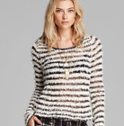 Free People Puny Striped Sweter Sweter M Ivory Combo