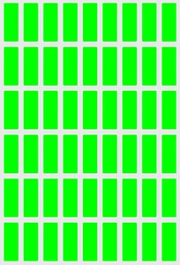 Etiqueta rectangular verde neón en varios tamaños (1" x 3/8" - 4" x 2") 15 hojas - Imagen 1 de 16