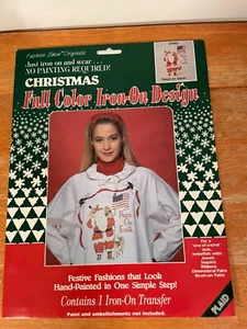 Desfile de Moda Originales Navidad A Todo Color Planchado "Paz en la Tierra" 1991 de - Imagen 1 de 2