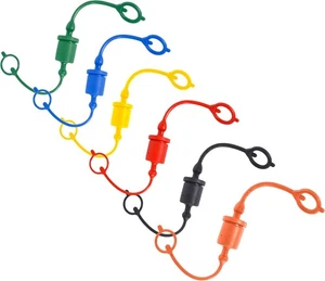 (Juego de 6) Manguera hidráulica para tractor 1/2 ISO A roja, negra, azul, verde, amarillo, naranja - Imagen 1 de 8
