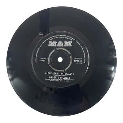 Gilbert O'Sullivan - Alone Again (Naturally) 1972 MAM Records 7" Single - Image 1 of 2