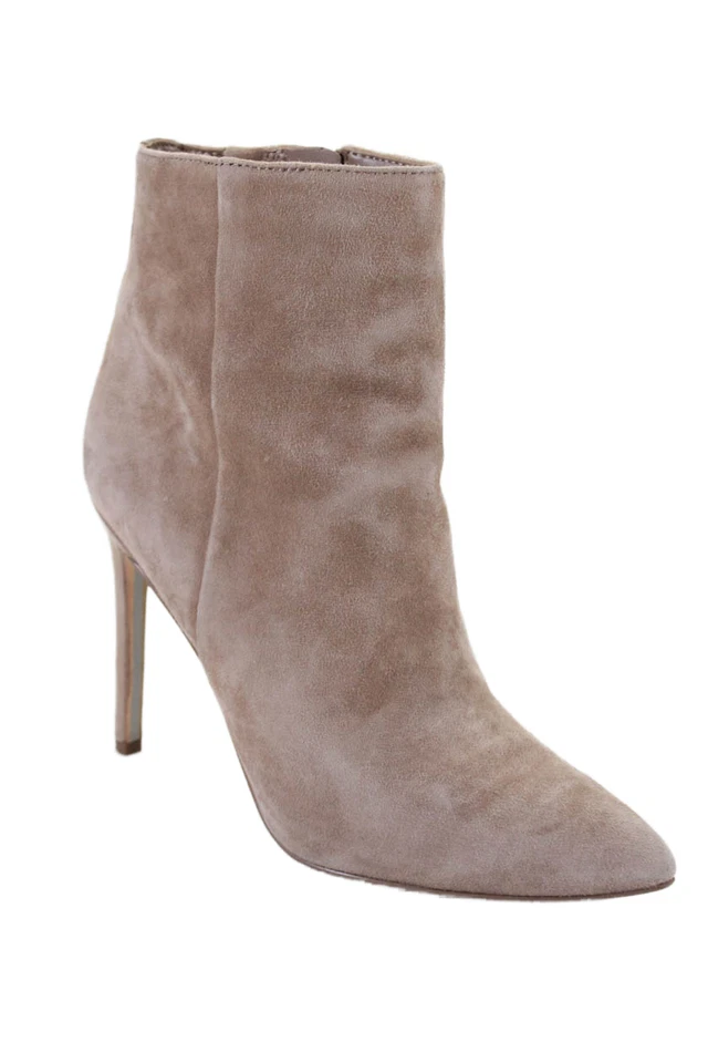 Sam Edelman Women's Pointed Toe Suede Stiletto Ankle Boots Beige Size 7 - Image 1 of 4