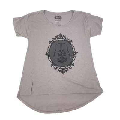 Star Wars Her Universe Darth Vader Tunic Shirt Womens Sz L Gray Hi-Lo S/S Sith - Image 1 of 4