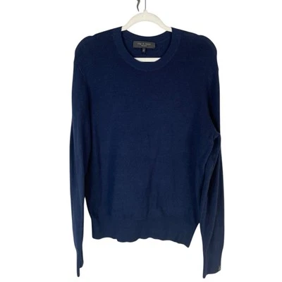 Rag & Bone Ribbed Crew Neck Sweater Pullover Organic Cotton Preppy Classy Sz S - Image 1 of 4