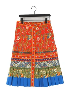 Tory Burch Women's Midi Skirt UK 12 Multi Cotton with Elastane A-Line - Picture 1 of 6