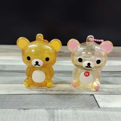 Portachiavi Rilakkuma raro set mascotte squishy Korilakkuma - Immagine 1 di 2