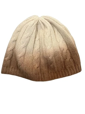 Gorro de lana tejido con cable vintage Lauren Ralph Lauren beige tostado Ombré Foto 1 de 4