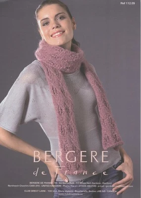 Bergere de France Knitting Pattern 112.09 Eyelet Lace Scarf - Image 1 of 2
